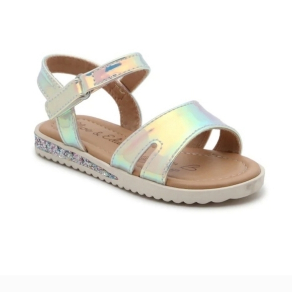 Olive & Edie Islah Iridescent Kids Sandals - Picture 1 of 13